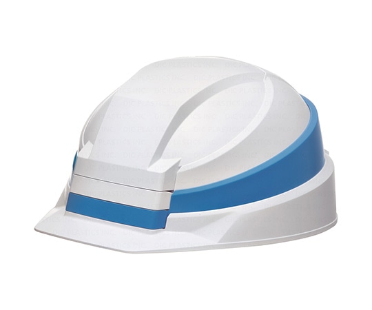 DICプラスチック 折りたたみ式ヘルメット IZANO2 ホワイト/ブルーライン AA21-WB 1個(ご注文単位1個)【直送品】