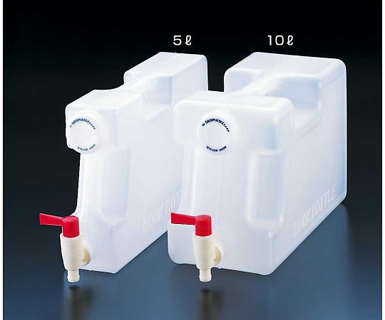 サンプラテック ブックボトルコック付 10L 透明PP 02123 1本(ご注文単位1本)【直送品】