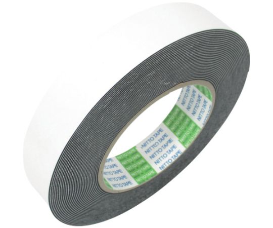 日東電工 発泡ブチルゴム基材両面テープ No.541 20mm×10m ブラック 541-20 1巻(ご注文単位1巻)【直送品】