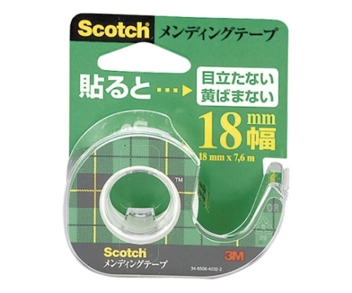 スリーエム スコッチ(R)メンディングテープ ディスペンサーつき 幅18mm CM-18 1巻(ご注文単位1巻)【直送品】