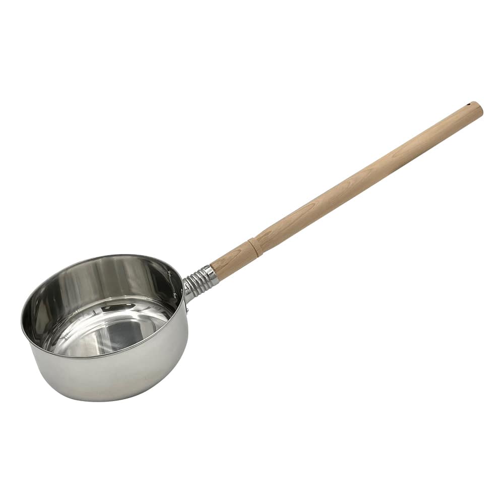 丸山ステンレス 木柄付き水杓子(SUS304) 1.0L 小 1本(ご注文単位1本)【直送品】