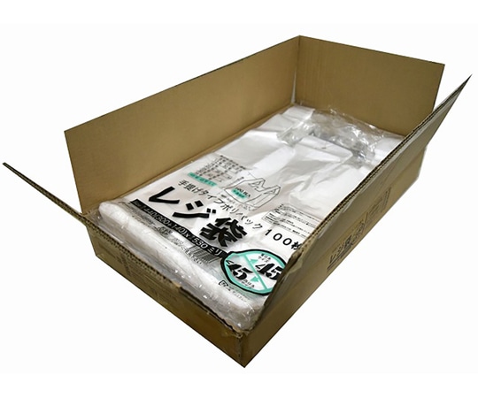 紺屋商事 ケース売:レジ袋半透明 東45西45号 300(440)×530(100枚×10冊) 00723245 1箱(ご注文単位1箱)【直送品】