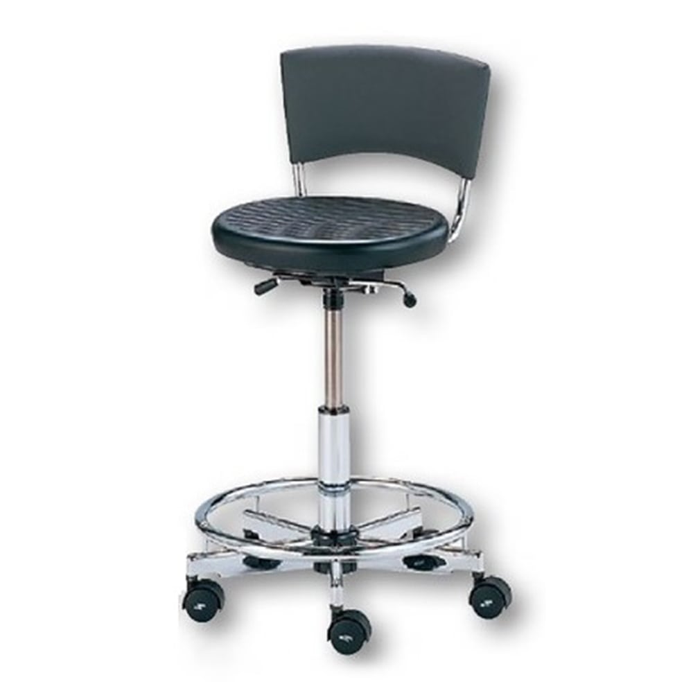 >アズワン 研究者専用チェアー 背有り リング有り LC-60R 1脚(ご注文単位1脚)【直送品】