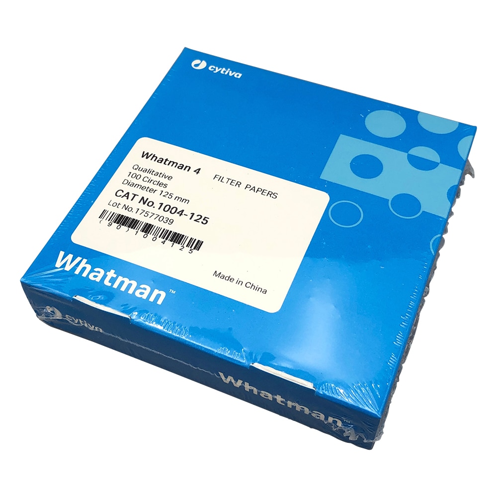 Cytiva (ワットマン) 定性濾紙 円形No.4 12.5cm 100枚入 1004-125 1箱(ご注文単位1箱)【直送品】