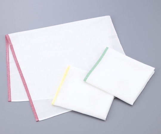 アズワン 四方縫いフキン 1袋（10枚入）　レッド 1袋（ご注文単位1袋）【直送品】