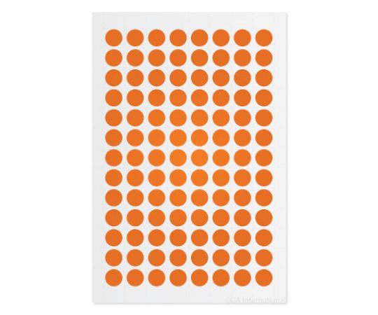 GA International クライオドット Φ9mmタイプ オレンジ 104ドット×5シート入 LT-9OR 1袋(ご注文単位1袋)【直送品】
