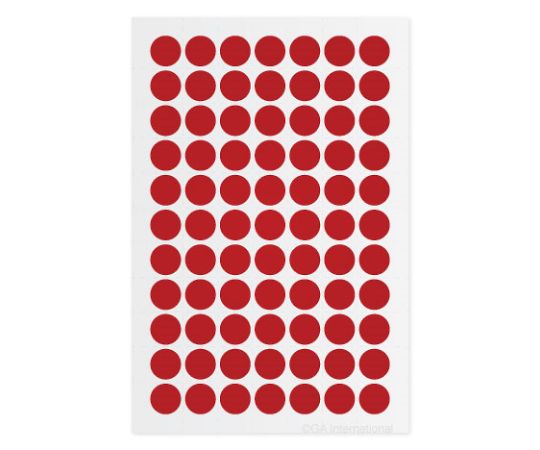 GA International クライオドット Φ11mmタイプ 赤 77ドット×6シート入 LT-11RE 1袋(ご注文単位1袋)【直送品】