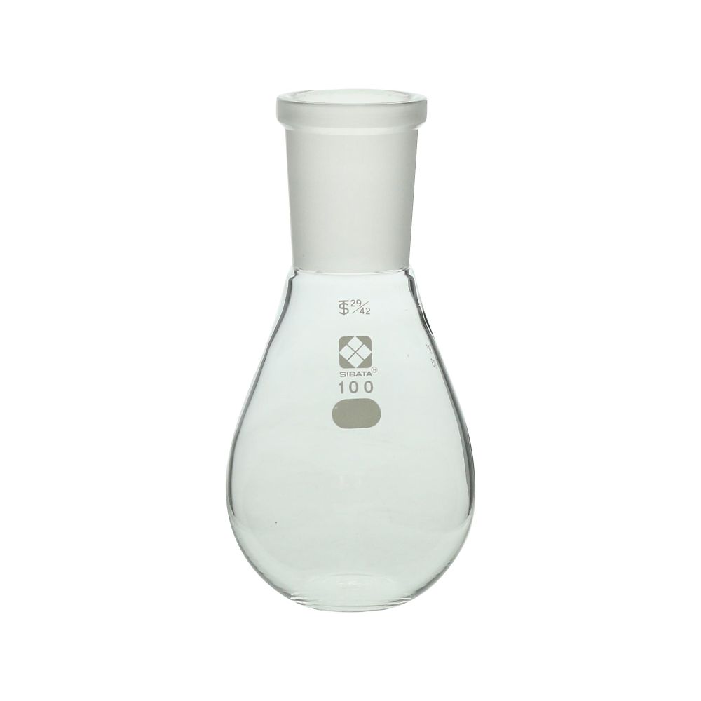 柴田科学 共通平底なす形フラスコ 29/42 100mL 1個(ご注文単位1個)【直送品】
