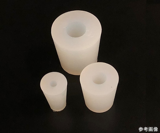 アズワン 穴付きシリコンゴム栓　4号　Φ3　 1個（ご注文単位1個）【直送品】