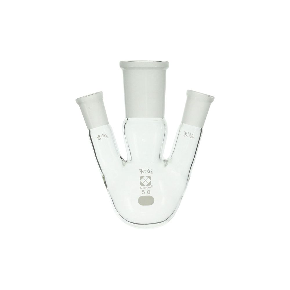 柴田科学 共通摺合三口丸底フラスコ 50mL 005360-1550 1個(ご注文単位1個)【直送品】