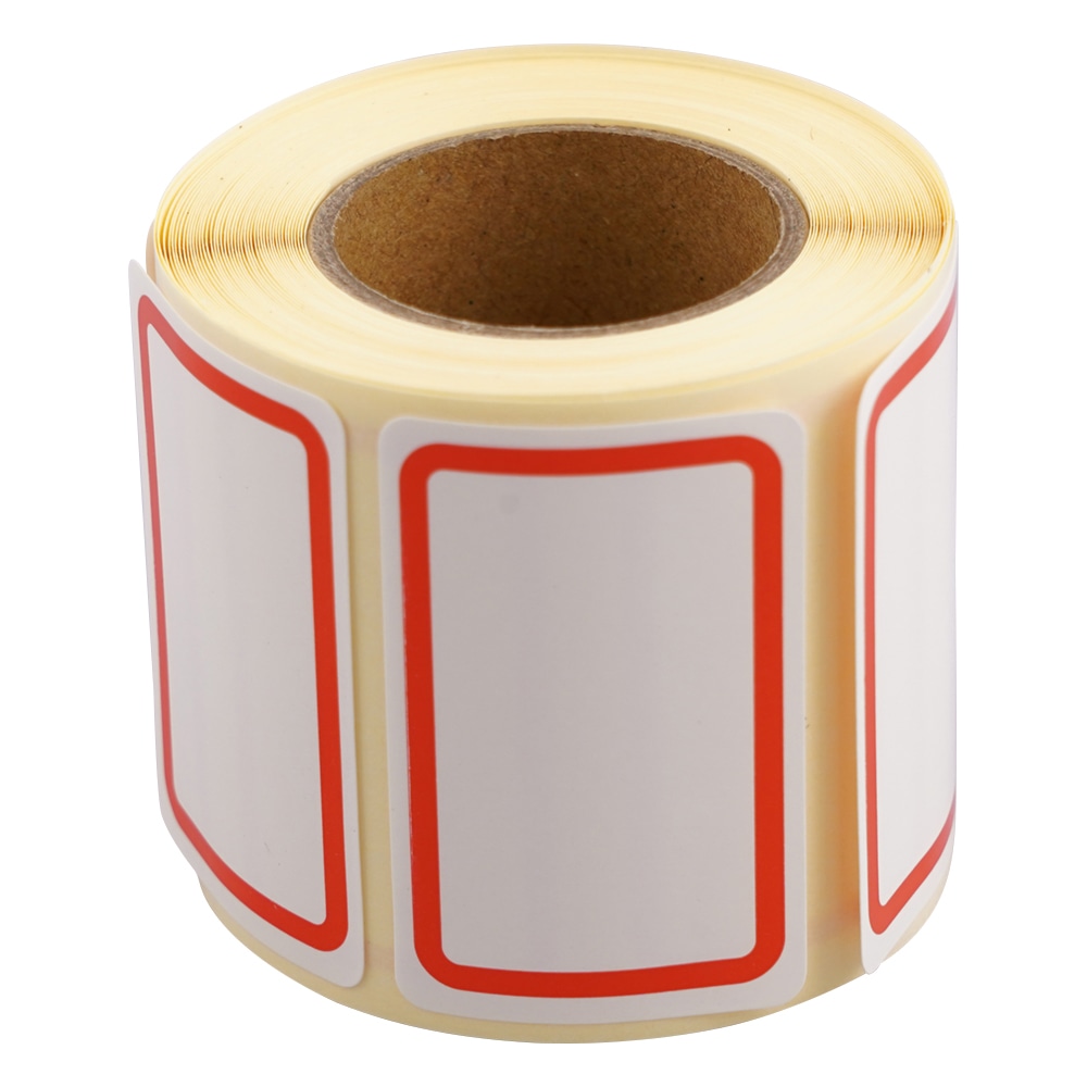 アズワン ボーダーラベル 25×40mm 赤 200枚入 RB-1 1巻(ご注文単位1巻)【直送品】