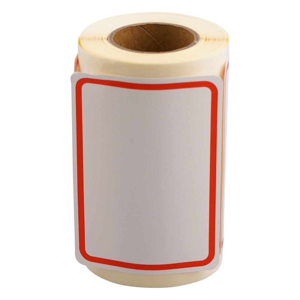 アズワン ボーダーラベル 50×70mm 赤 100枚入 RB-3 1巻(ご注文単位1巻)【直送品】