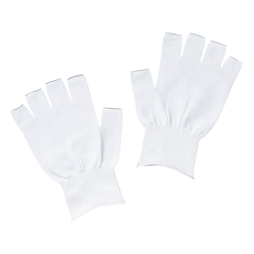 アズワン アズピュアインナー手袋 指先無し フリー ミドルカット 10双 1袋(ご注文単位1袋)【直送品】