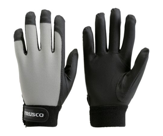 トラスコ中山 PU薄手手袋エンボス加工 グレー M TPUM-G-M 1双(ご注文単位1双)【直送品】