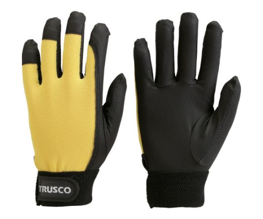 トラスコ中山 PU薄手手袋エンボス加工 イエロー M TPUM-Y-M 1双(ご注文単位1双)【直送品】