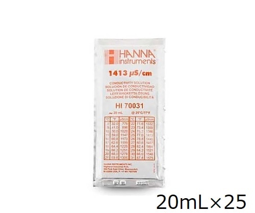 ハンナ インスツルメンツ EC標準液(スタンダードタイプ)1413μS/cm HI70031P 1箱(ご注文単位1箱)【直送品】