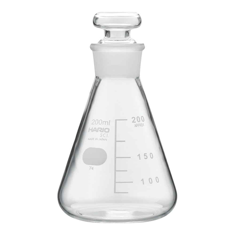 HARIO 共栓三角フラスコ 200mL(TS27) TSF-200-SCI 1個(ご注文単位1個)【直送品】