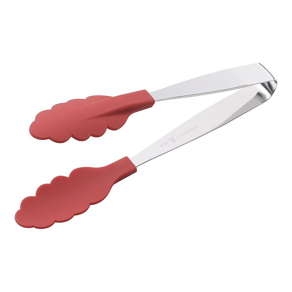 田辺金具 18-0 抗菌 耐熱カラートング ミニ レッド BTVL002 1個(ご注文単位1個)【直送品】