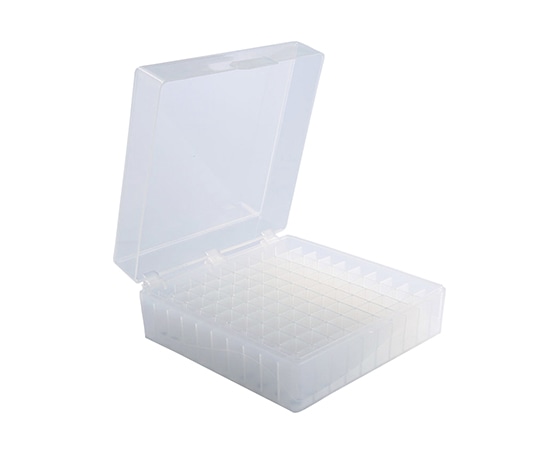 アズワン ストレージボックス HS120042 透明 141×151×57mm 100本収納 1袋(5個入) HS120042(透明) 1袋(ご注文単位1袋)【直送品】