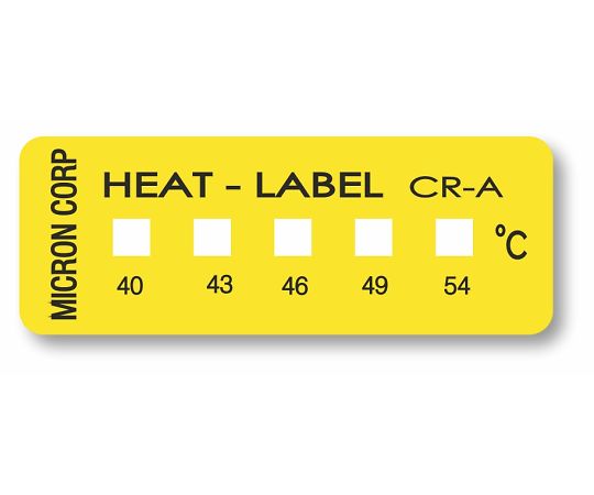 ミクロン ヒートラベル(不可逆性)5点表示 温度レンジ40-43-46-49-54 1箱(10枚入) CR-A 1箱(ご注文単位1箱)【直送品】