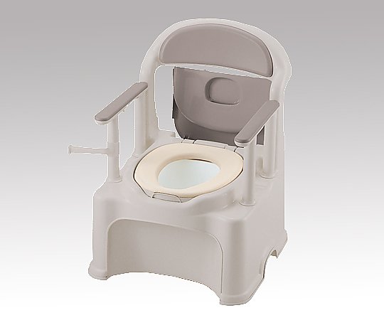 リッチェル ポータブルトイレ (きらく) (やわらか便座/580×568×768~868mm) PY2型 1台(ご注文単位1台)【直送品】