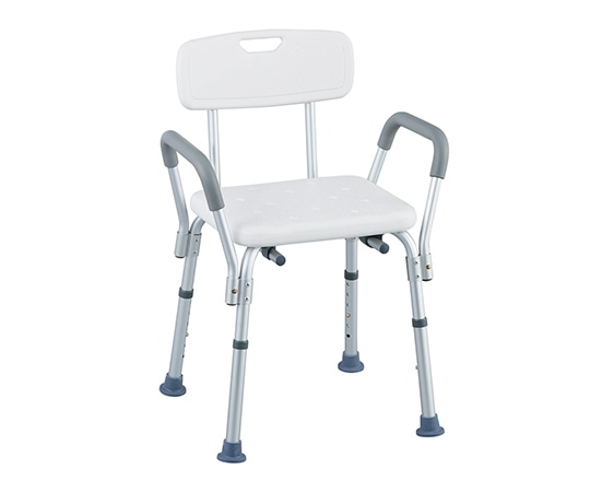 ナビス(アズワン) シャワー椅子(ひじ掛け付き) NC355 1個(ご注文単位1個)【直送品】