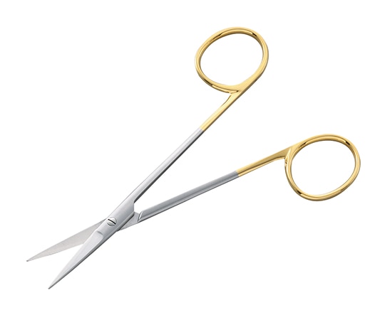 ナビス（アズワン） TCアイリス剪刀 (超鋼チップ付) 直 115mm　05-055-115 1本（ご注文単位1本）【直送品】