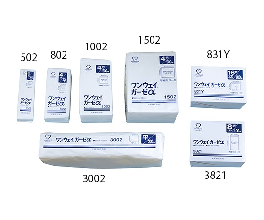 アメジスト（大衛） アメジスト ワンウェイガーゼα 4ツ折 （150×150mm） 1袋（200枚入）　802 1袋（ご注文単位1袋）【直送品】