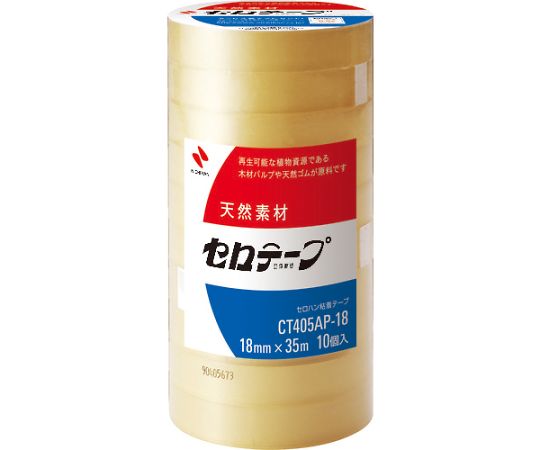 ニチバン セロテープ業務用CT405AP-18mmX35m(10巻入) バイオマスマーク認定製品 CT405AP-18 1パック(ご注文単位1パック)【直送品】
