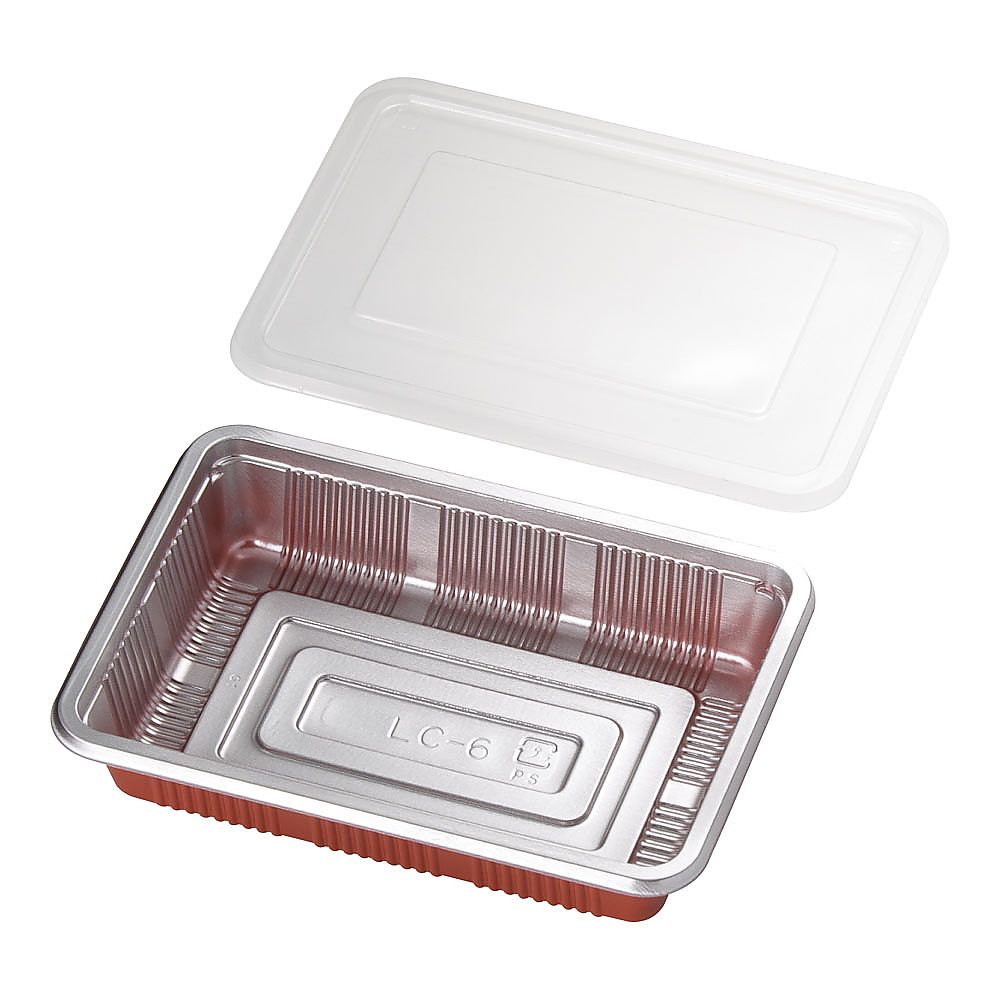 福助工業 弁当容器 透明蓋付(100セット入)　LC-6 1袋（ご注文単位1袋）【直送品】