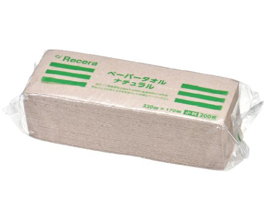 歯愛メディカル Recera　ペーパータオル　ナチュラル　小判　200枚×80パック入　 1セット（ご注文単位1セット）【直送品】