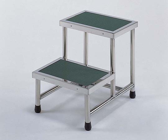 柏ステンレス工業 二段踏台 350×490×410H ニダントウダイ MH-2F-S 1個(ご注文単位1個)【直送品】