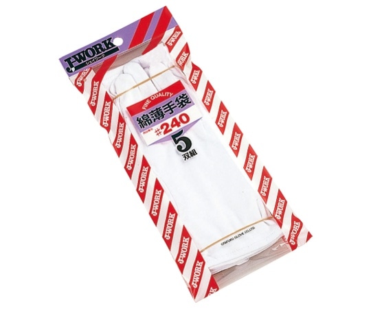 おたふく手袋 薄綿手袋 5双組 M JW-240 1組(ご注文単位1組)【直送品】