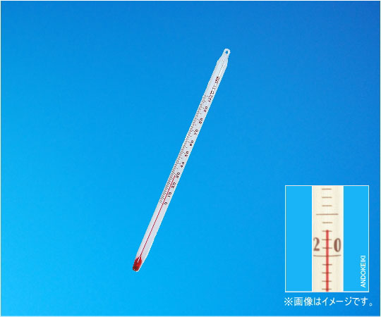 安藤計器製工所 赤液棒状温度計　-20～100℃（1℃）　全没　全長150mm　1-25-2 1本（ご注文単位1本）【直送品】