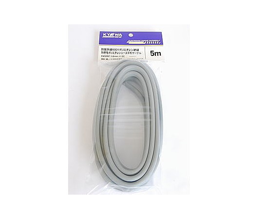 アズワン 耐紫外線ポリエチレン絶縁シース平型ケーブル 5m 1.6mm 2芯 EM-EEF1.6X2C-L5M 1パック(ご注文単位1パック)【直送品】