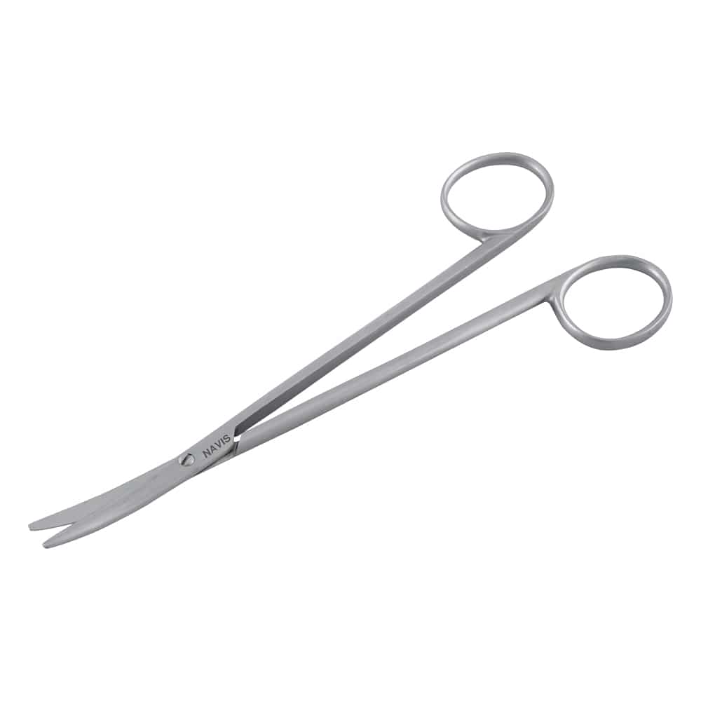 アズワン メッツェンバウム剪刀（丸型）　反　160mm　MZS-4 1本（ご注文単位1本）【直送品】