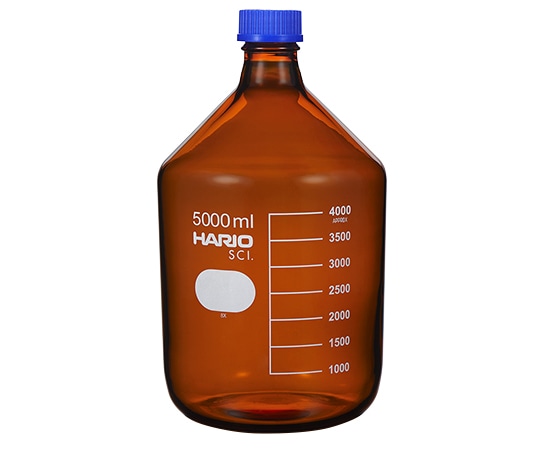 HARIO (茶)耐熱ねじ口瓶(液切リング付) GL-45 5000mL NBB-5L-SCI 1本(ご注文単位1本)【直送品】