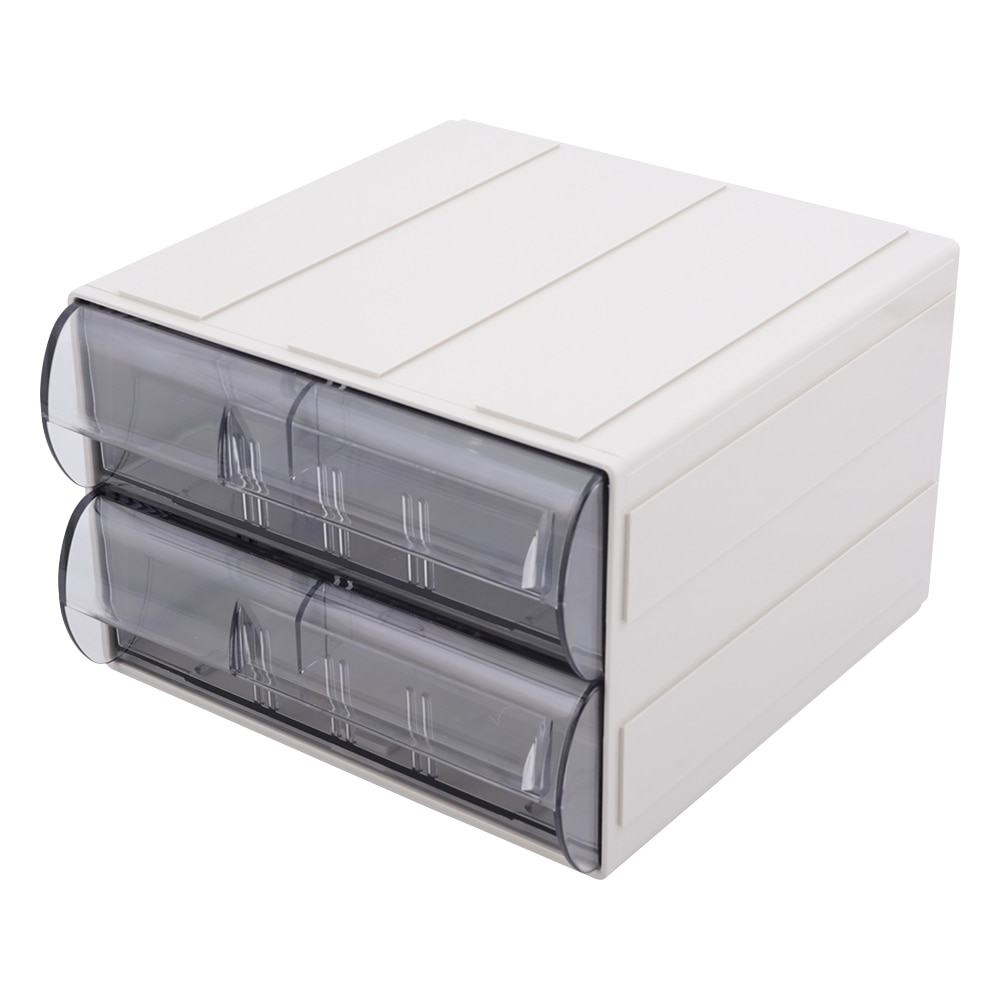 サカセ カセッター A5サイズ以下(W186×D192×H125mm)引出上下2段 アンバー HA5-052 1個(ご注文単位1個)【直送品】