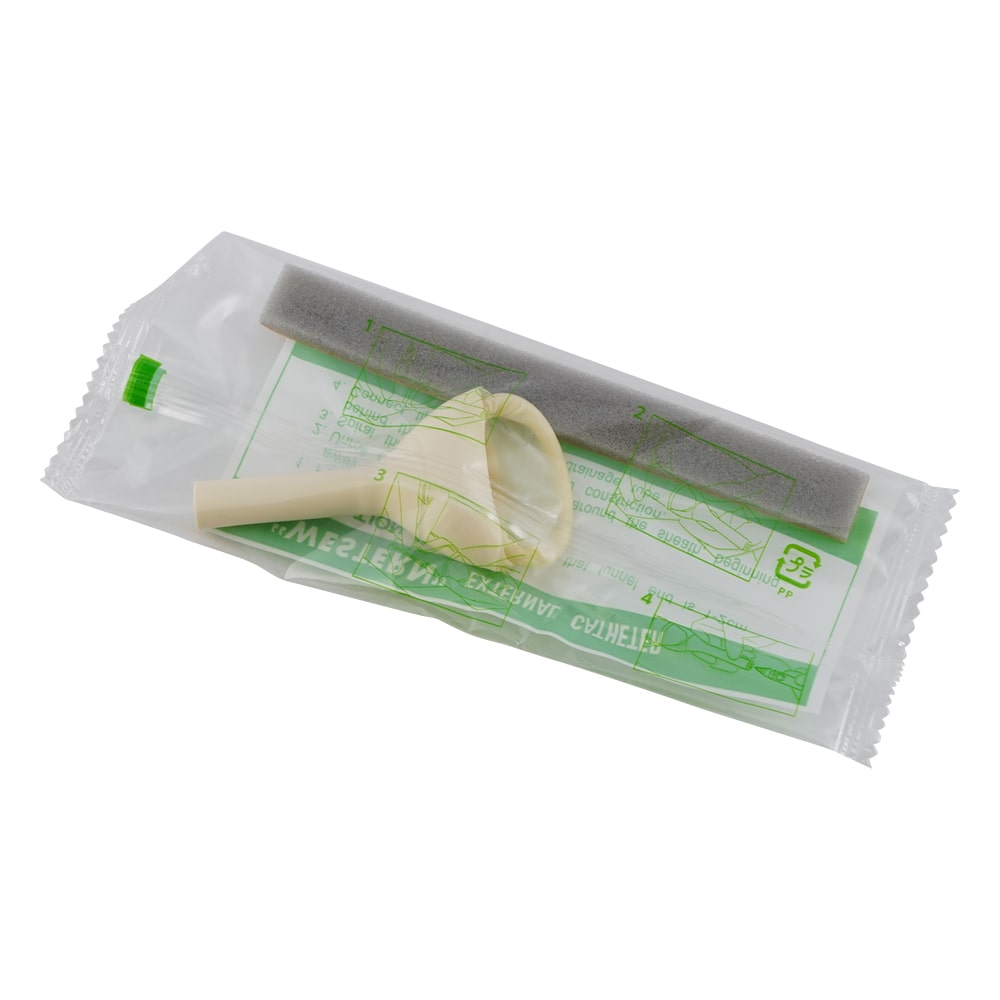 アズワン 男性用採尿具 ウエスタンシースM 1ケース(12個×5箱入) 1箱(ご注文単位1箱)【直送品】