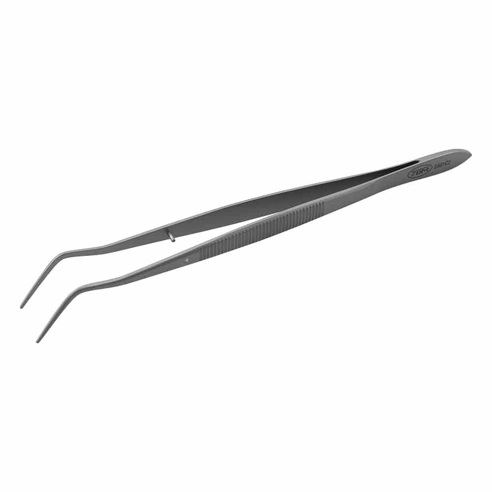 YDM ピンセット(無鈎)溝なし 160mm DA81C2 1本(ご注文単位1本)【直送品】