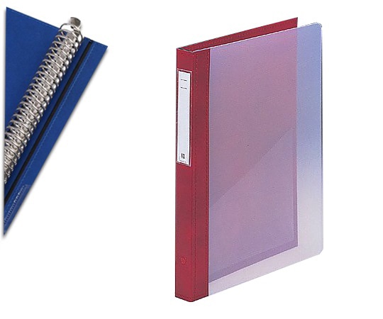 LIHITLAB カルテブック A4・30穴・クリヤー レッド CYC4-30L 1冊(ご注文単位1冊)【直送品】