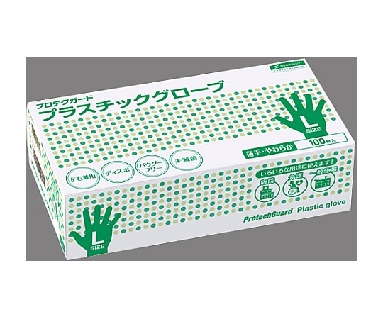クレシア プロテクガード プラスチックグローブ Lサイズ 100枚入 69260 1箱(ご注文単位1箱)【直送品】