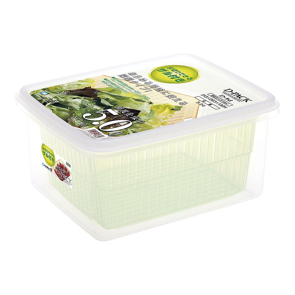 サンコープラスチック ザル付Dパック グリーン AZL8606 1個(ご注文単位1個)【直送品】