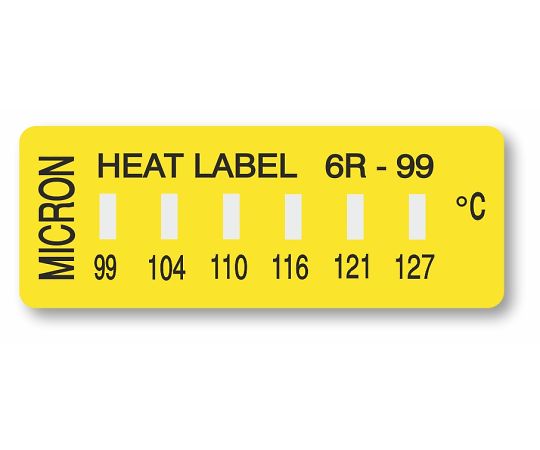 ミクロン ヒートラベル（不可逆性）6点表示 1箱（10枚入）　6R-99 1箱（ご注文単位1箱）【直送品】