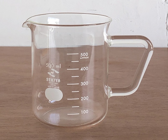 関谷理化 取っ手付きビーカー 500ml BK-7 500 1個(ご注文単位1個)【直送品】
