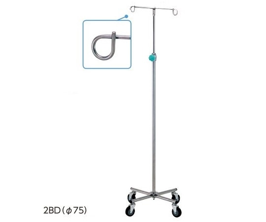 >ナビス(アズワン) イルリガードル台(ダンパー付き) 4本脚・2本架 2BD(φ75) 1台(ご注文単位1台)【直送品】