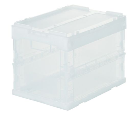 トラスコ中山 α折りたたみコンテナ オリコン スケルコン 20L（蓋付） 透明 透明　TR-SC20 TM 1個（ご注文単位1個）【直送品】