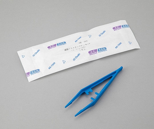 オオサキメディカル 滅菌プラスチックピンセット 125mm 1箱（1本×100袋入）　55628 1箱（ご注文単位1箱）【直送品】