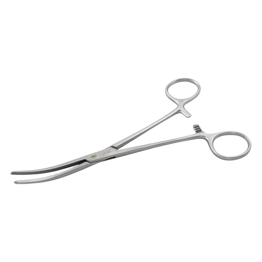 YDM 止血鉗子(ペアン) 曲 無鈎 180mm AA-06C 1本(ご注文単位1本)【直送品】