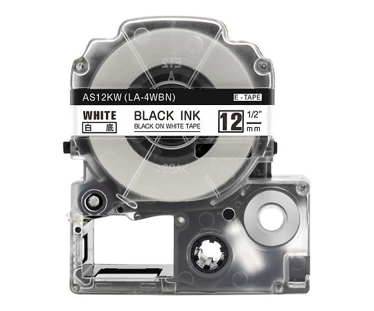 AIMO テープカートリッジ ホワイト 12mm AS12KW 1パック(ご注文単位1パック)【直送品】